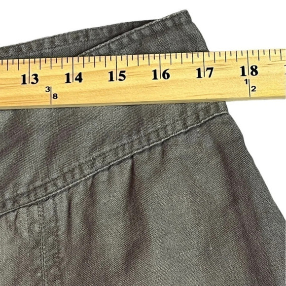 Forever 21 Linen Wide Left Coloutte Contemporary High Waist Chocolate Brown - Picture 8 of 13